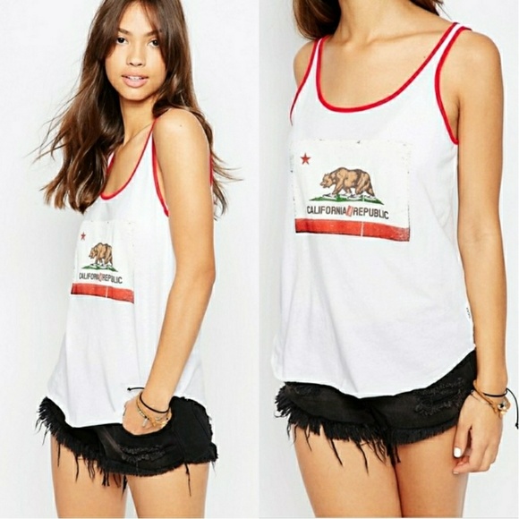 Vans Tops - NWT Vans California Republic State Flag Tank Top